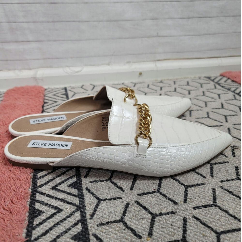 Steve Madden Forever Pointed Toe Mules In White, … - image 2